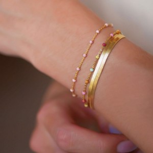 Enamel Carla forgyldt armbånd B73G